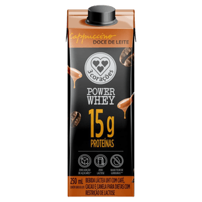 38529 CAPUCCINO PRONTO WHEY POWER 3CORACOES DOCE DE LEITE 250ML